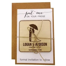 Индивидуализировать спасибо пара Свадебный деревянный сохранить даты магниты индивидуальный, магнитный, магнит на заказ, свадебная поддержка, из дерева в деревенском стиле