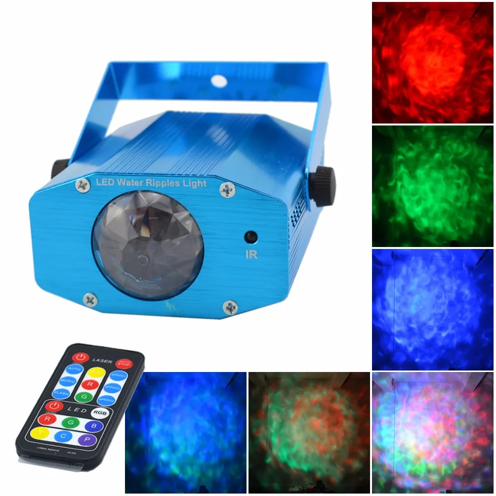 Remote 3W RGB Full Color LED Water Wave Aurora Effect Ripples Projector