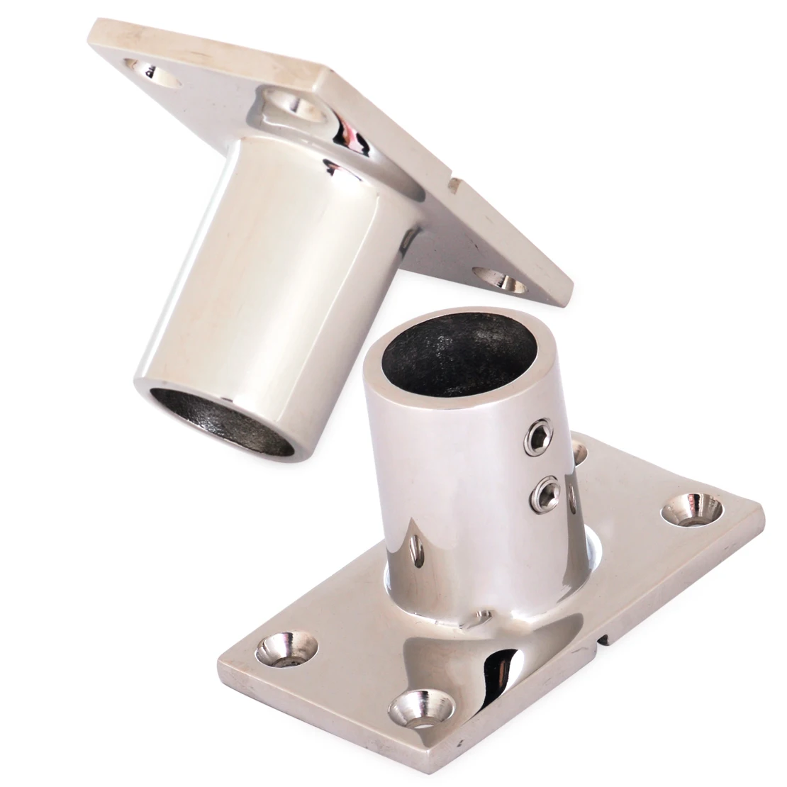 CITALL 2pcs 90 Degree T Type 22mm 7/8" Rectangular Base Stainless Steel