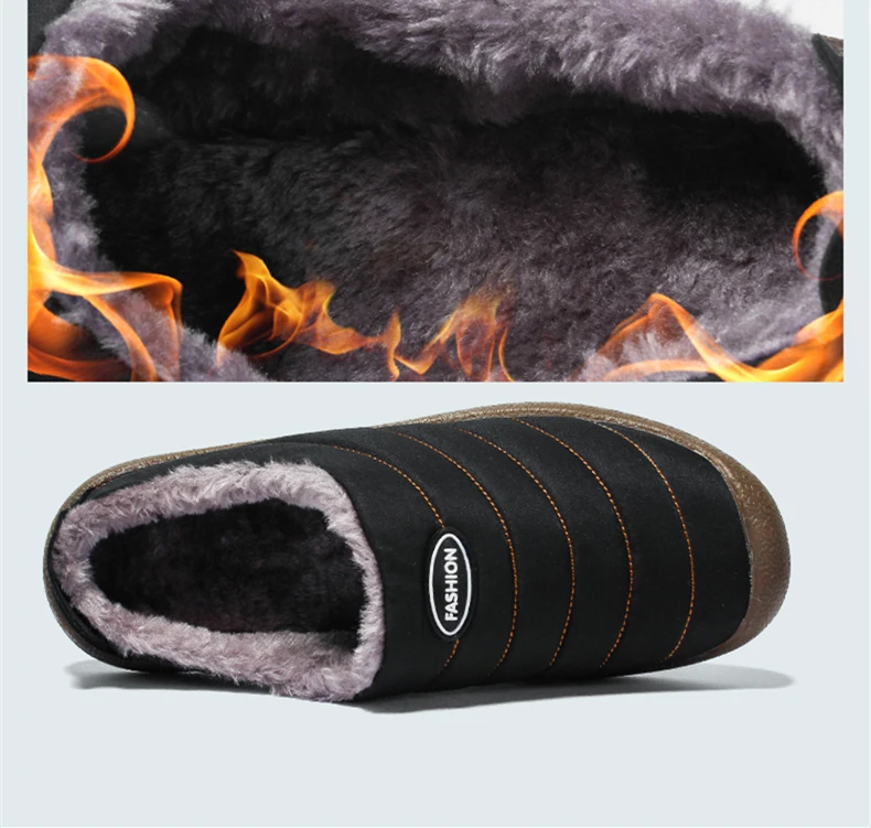 DESERT RAM Brand Warm Wool Snow Shoes Old Men Casual Waterproof Boat Winter Male Footwear Big Size 37-48 Black Slip On Mens Shoe (5)