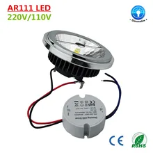 Новейший светодиодный AR111 Лампа 15 Вт с регулируемой яркостью 110 V 220 V CREE чип G53 светодиодный AR111 свет ES111 Светодиодный прожектор теплый/День белый 2700 K/3000 K/4000 K