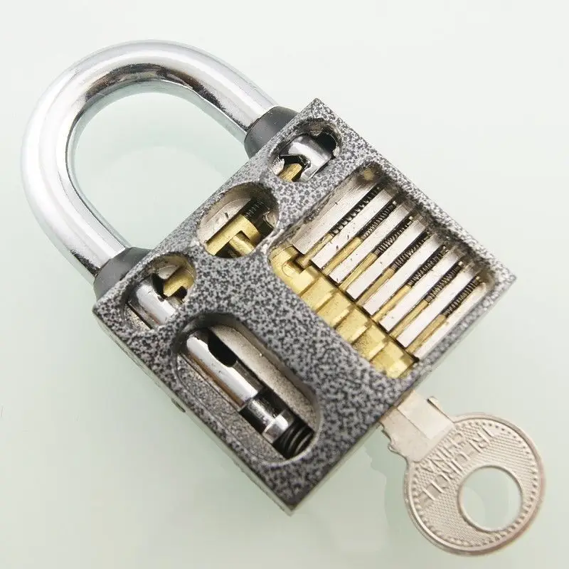 Freeshipping Cutaway inside view of Practice Padlock Lock training
