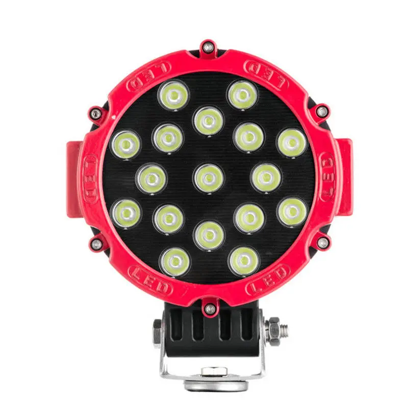 

Fuleem 7inch 51W White 6000K Round Off Road Led 12V 24V Work Lights for SUV Truck Bumper Driving