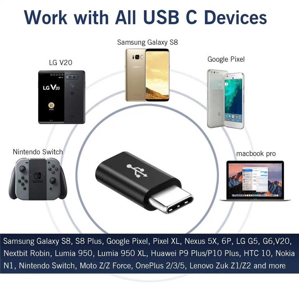 Usb type C OTG адаптер Micro usb-type C зарядное устройство USB-C для samsung Galaxy Note 8 9 S8 S9 Plus A3 A5 A7 зарядка Tipe C