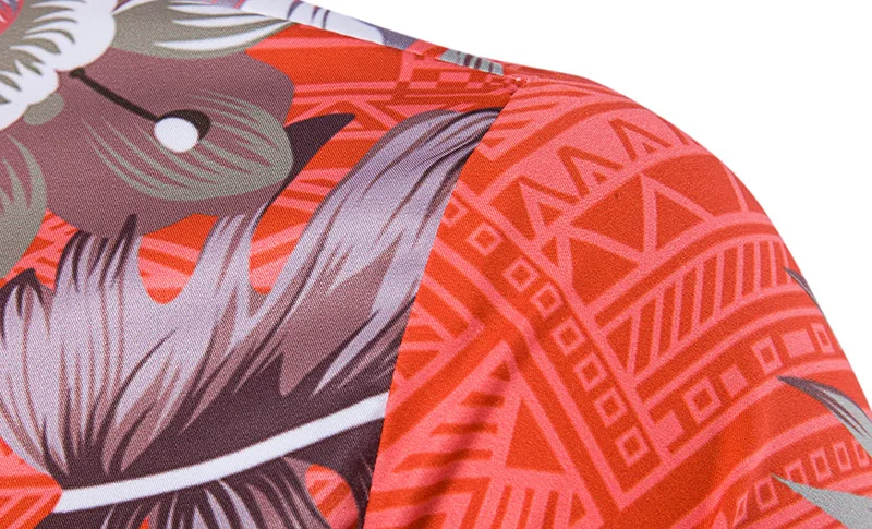 Для мужчин S Летняя мода гавайском Повседневная рубашка 2018 с цветочным принтом Slim Fit короткий рукав и пуговицы Подпушка пляжная рубашка Для