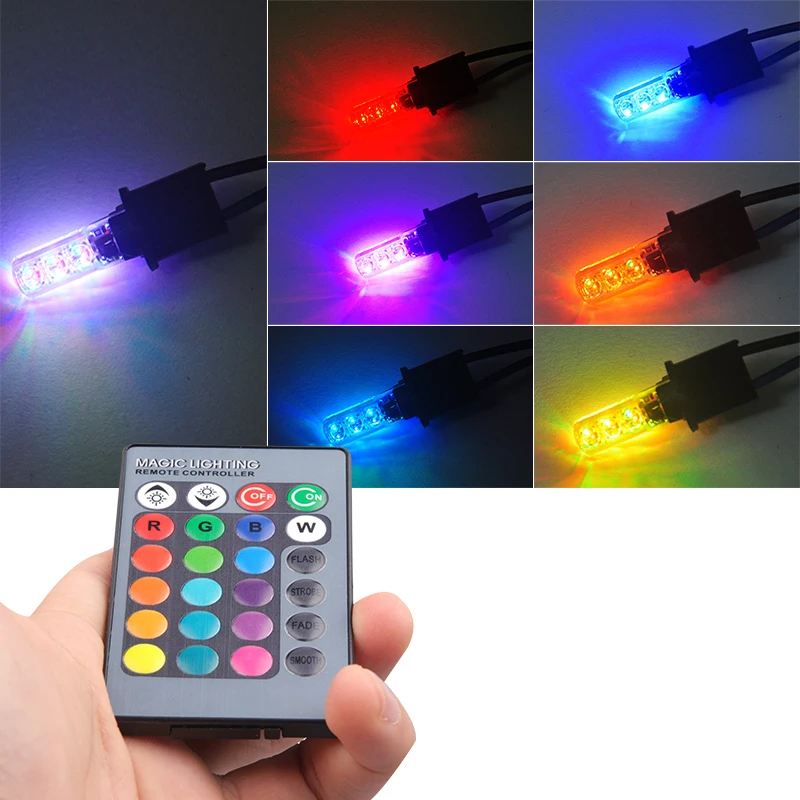 T10 RGB многоцветный W5W Автомобильные стояночные огни Sidelight нет ошибок для Mercedes Benz W202 W220 W204 W203 W210 W124 W222 X204