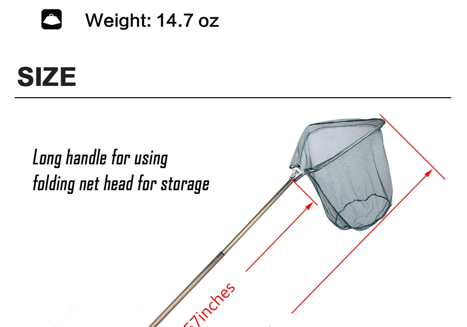 Rede de Aterragem de Pesca Rede de Alta Rede de Pesca Goture Triangular Resistência Brail Telescópica Dobrável Equipamento 185cm 40x40cm pe Mão 9 Goture rede de aterragem de pesca 185cm