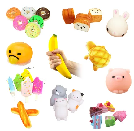 Kawaii Забавный пончик/кролик/банан антистресс мягкое медленно поднимающееся ароматизированное милые латексные игрушки хлеб детская