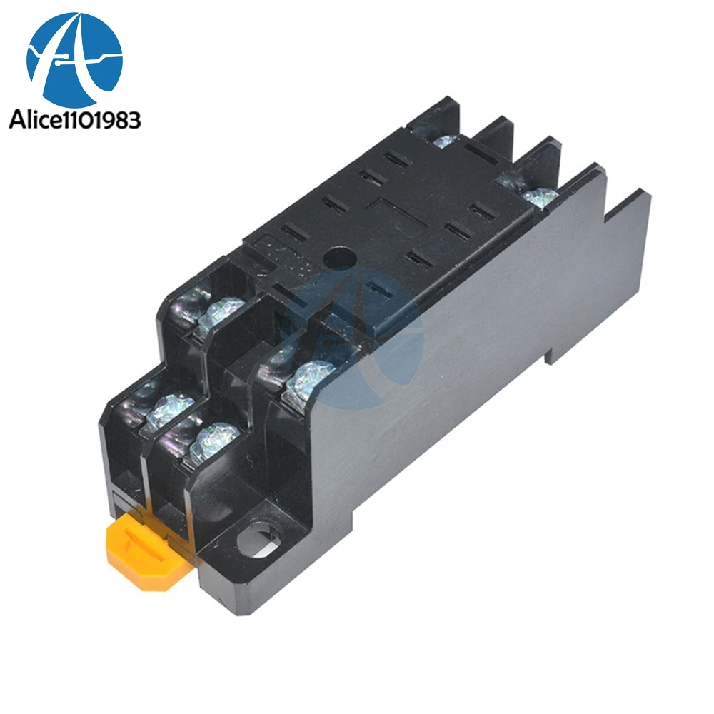 NEW AC 220V DC 24V 5A 8 Pin PYF08A Relay Socket Base for MY2NJ/HH52P/ H3Y-2/ST6P | Электронные компоненты и