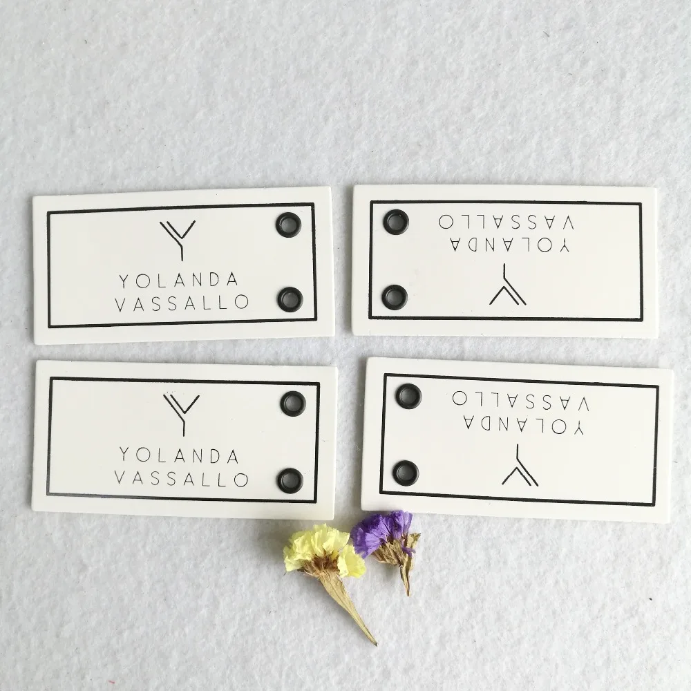 

Rectangle custom design hang tags witrh double eyelets