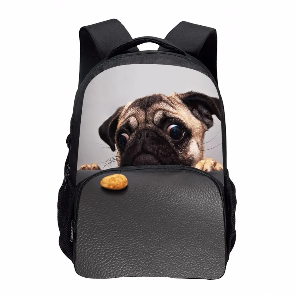 Mochila escolar con estampado de perro Pug y animales para niñas, morral  escolar, bolsa para libros, moda 2017 - AliExpress Maletas y bolsas