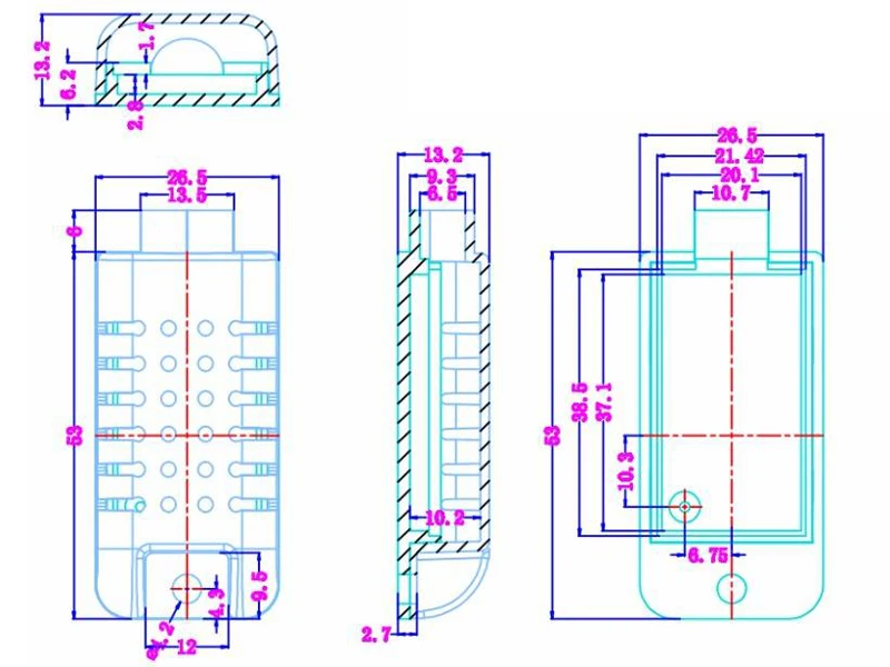 2 шт./лот чехол для детектора дыма 59*27*13 мм ABS Корпус Пластик diy проектная коробка для электроники для сенсорного модуля