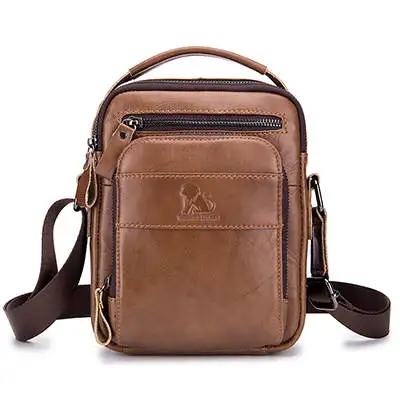 Мужской портфель на молнии из натуральной кожи для компьютера, сумка через плечо, сумка-мессенджер для путешествий, деловая сумка, 91308 - Цвет: Коричневый