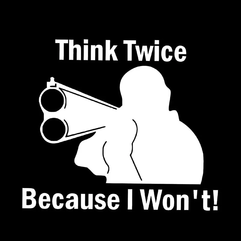 

Because I Won't Shot People Car Sticker for Motorhome Minicab Motorcycles Laptop Car Styling Waterproof Vinyl Decal 10 Colors