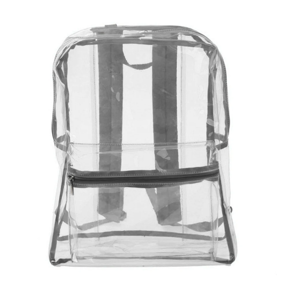 

Men Women Clear Backpack PVC Transparent Waterproof Student School Bag Travel Casual Shoulder Bags LBY2018