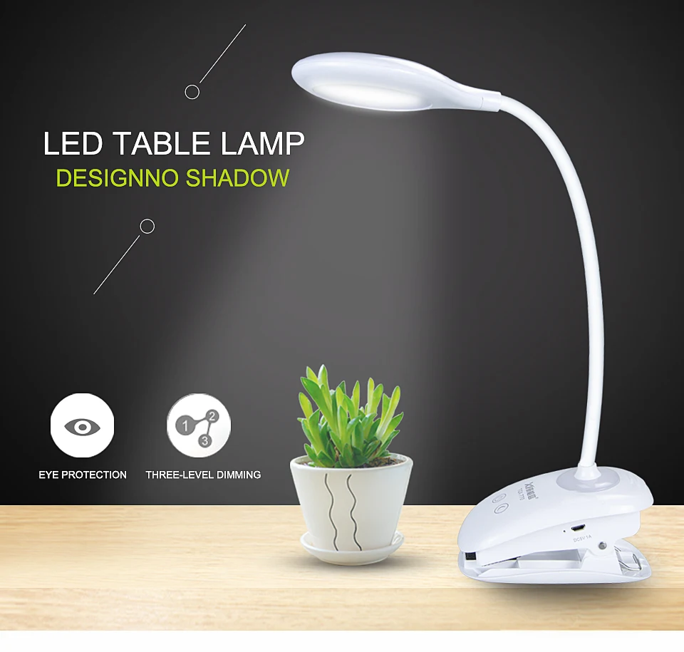 Clip-on Book Light Lamp 5V USB Led Luminaria Table Reading Lamp  (1)