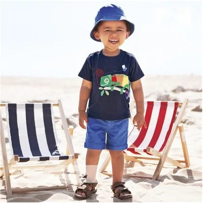 Vidmid детские с коротким рукавом для мальчиков футболка одежда для маленьких мальчиков футболка повседневные штаны Футболки-топы из хлопка футболка детские комплекты одежды Одежда для мальчиков, топы - Цвет: as photo