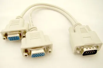 

Retail NEW 1 PC TO 2 VGA Monitor Y Splitter Cable 15 PIN High QUALITY!!!