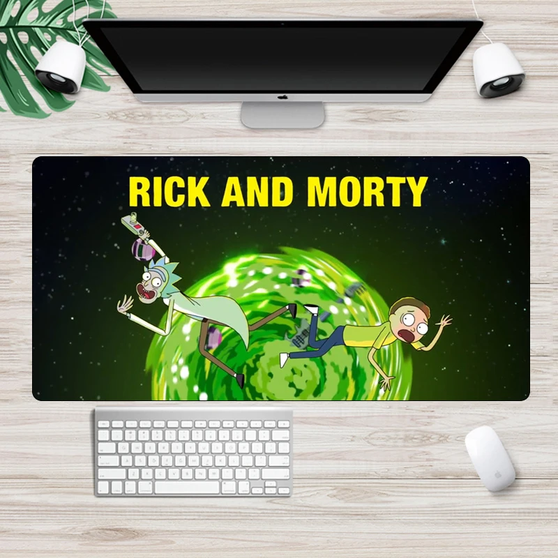

SIANCS Rick And Morty 60X30cm Large Gaming Mousepad Anime Locking Edge Mouse pad Non-Skid Pc Accessories Desk Notebook Mat
