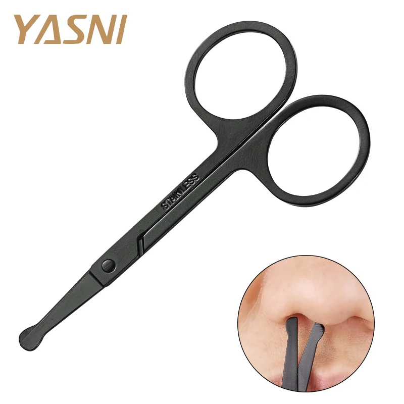 

2pc Stainless Steel Makeup Scissors Small Nose Hair Scissor Rounded Eyebrow Eyelashes Epilator Face Hair Removal Tools FS124