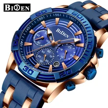BIDEN Mens Watches Waterproof Military Sport Quartz Watch Men Top Brand Luxury Casual Wrist Watch Male Clock Relogio Masculino