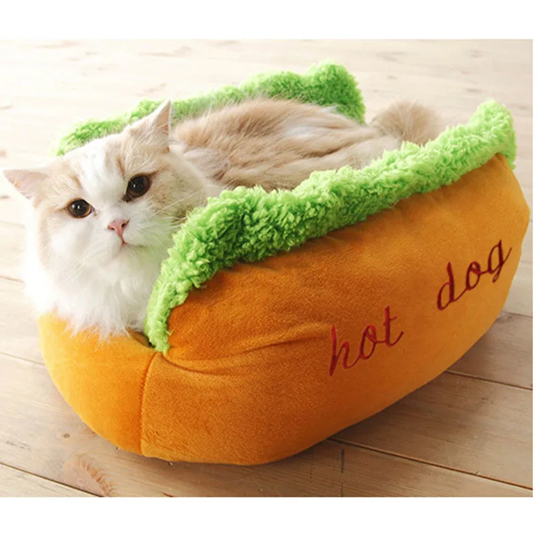 Hot Dog Bed Pet Cute Dog Beds For Small Dogs Warm Cat Sofa Cushion Soft