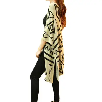 

Kimono plaj Knit Cardigans Shawl Coat 2019 Spring New Korean Loose Cover Up Tunic damen sommer Long Shawl Irregular Jacket f173