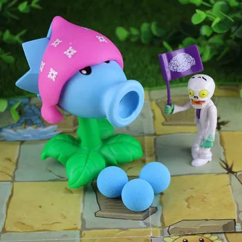

[New] PVZ Plants vs Zombies Peashooter PVC Action anime Figure Model Toy Gifts Toys For Children High Quality launch plants