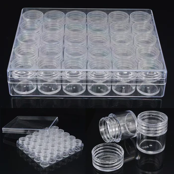 

New 30 Slot Diamond Embroidery Storage Box Painting Accessory Box Case Clear Beads Jewelry Organizer Containers Home Storage