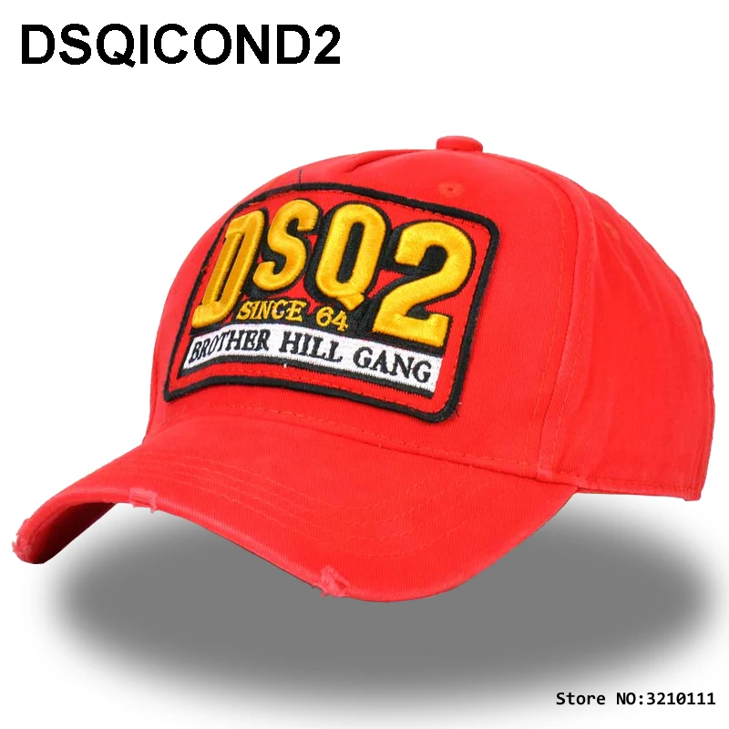Однотонные головные уборы DSQICOND2 DSQ бейсболка с надписью DSQ2 иконами для мужчин и
