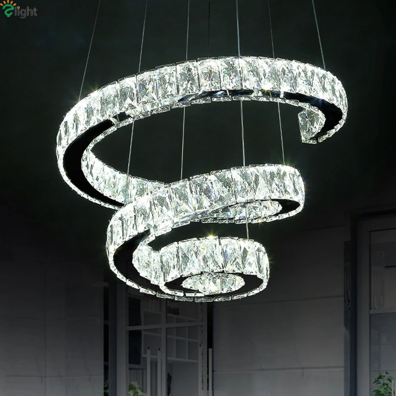 modern spiral led ceiling light