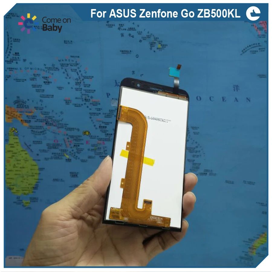 Хороший для ASUS Zenfone Go ZB500KL ЖК дисплей панель сенсорный экран сенсор Стекло в сборе