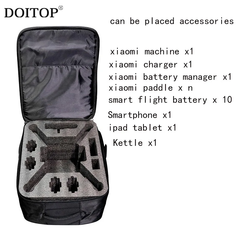 Portable High Capacity Drone Shoulder Carry Backpack For Xiaomi 4K Two-way Zipper Drone Bags Handba