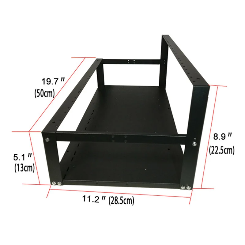 Горячая стальная монета открытого воздуха Шахтер горная рама Rig чехол до 6 GPU BTC LTC ETH эфириума EM88
