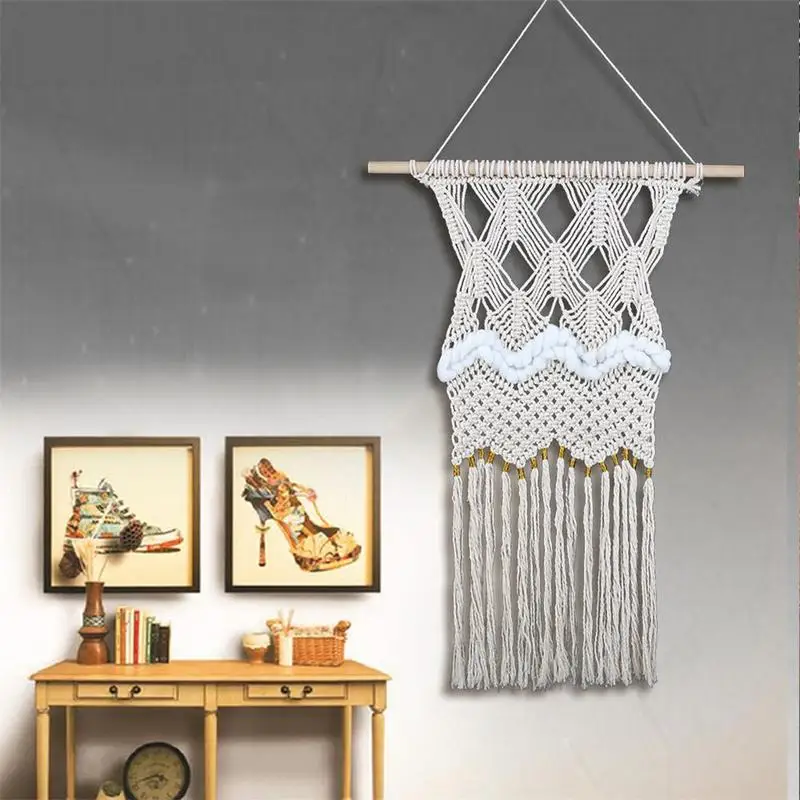 ANCRV New Cotton Rope Handmade Wall Hanging Tapestry Landscape Wedding