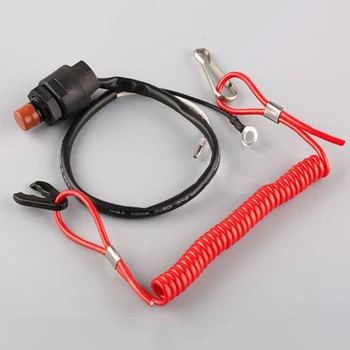 

General Boat Outboard Engine Motorr Emergency Kill Stop Waterproof Switch & Safety Tether Lanyard For Tohatsu Tether Lanyard