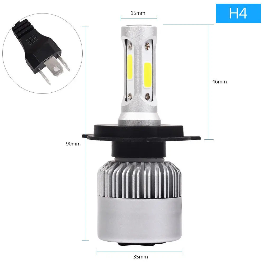 

FSTUNING 72W 8000lm H13 9008 9004 9007 H4 led Headlight for Toyota camry corolla RAV4 MR2 Auto led H4 9003 HB2 Car led headlamp