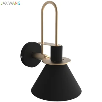 

JW Nordic Modern Creative Macarons Horn Wall Lights Iron Wall Lamps for Living Room Stair Aisle Bedroom Bedside Indoor Lighting