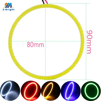 

YM E-Bright COB Angel Eyes 90mm!! 16PCS(8pairs) Auto Halo Rings 90MM Angel Eye Car Headlight Motorcycle White Super Bright 12V