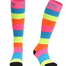 Gsou Снежные Женские радужные лыжные чулки женские толстые термальные Лыжные носки для сноубординга зимние уличные спортивные носки высокого качества