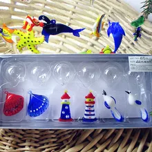Manufacturer production! Hand melted Mini color glass handicraft aquarium floating ball decorative glass fish sculpture melted gruyere gruyere