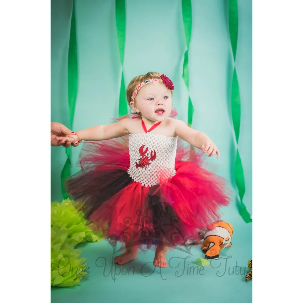 Girls Red Lobster Pattern Tutu Dress Toddlers Princess Summer Fluffy TUTU Clothes Kids Birthday (4)