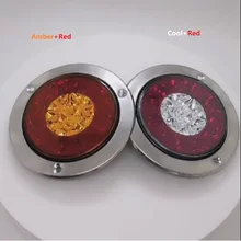 4.3inch DC 24v LED Reverse Lights Bus Turn Signal/Brake Lamp Trailer,Trucks,Off Road,Caravan,RVs,Bus,Van Cool White+red, Amber+R