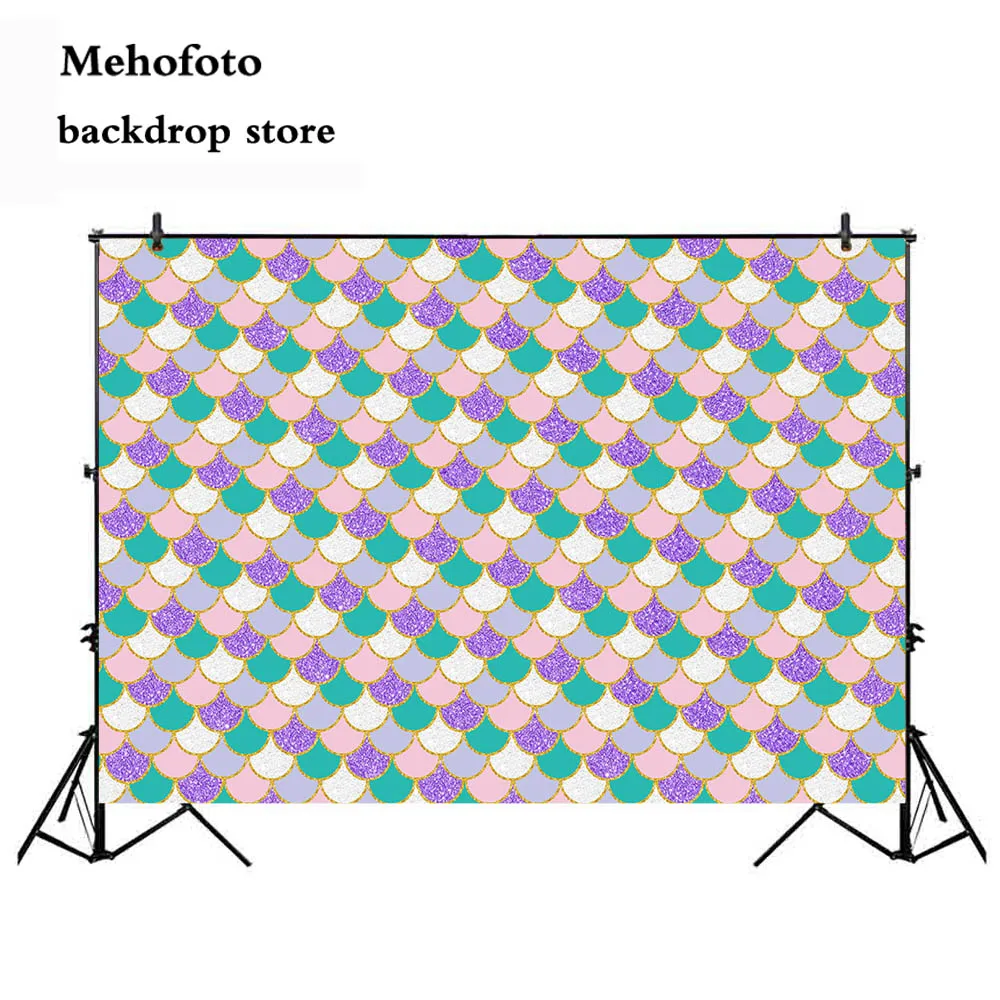 Фон для фотосъемки Русалочка чешуя под морем Русалочка Блестящий Фон для фотосъемки детей на день рождения