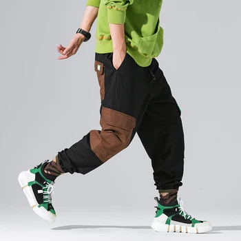 

men pants Interior fall 2018 original Japanese large pockets overalls black slacks weigh P55 camouflage P60