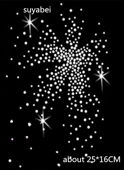 

2 pc /lot Star rhinestones applique patches hot fix rhinestone motif designs iron on transfers motif for shirt