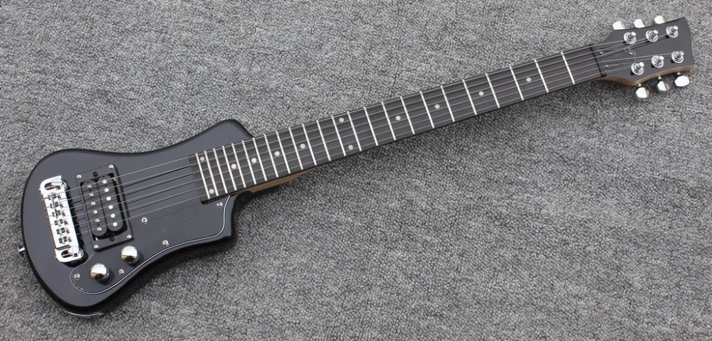 

free shipping top quality hofner mini portable electric guitar travel guitar