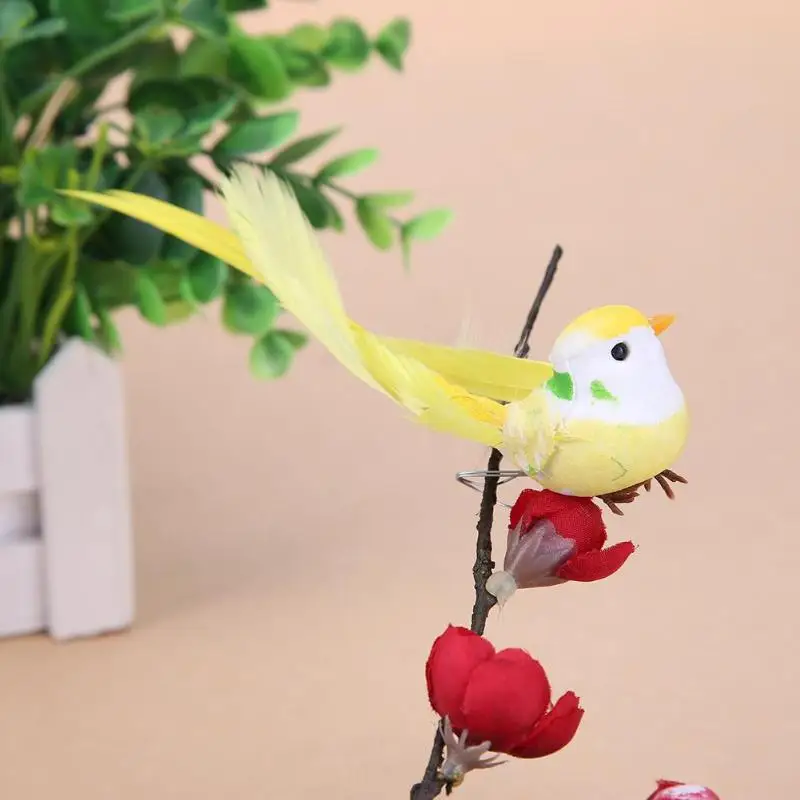 4 шт. имитация птицы искусственный 3D пенный перо птица Сделай Сам вечерние