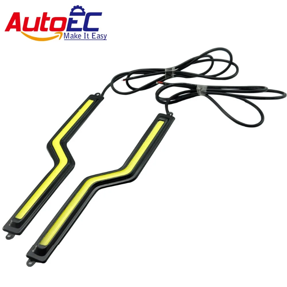 

AutoEC Ultra Bright LED Daytime Running lights DC 12V 100% Waterproof Auto Car DRL COB Driving Fog lamp #LM52
