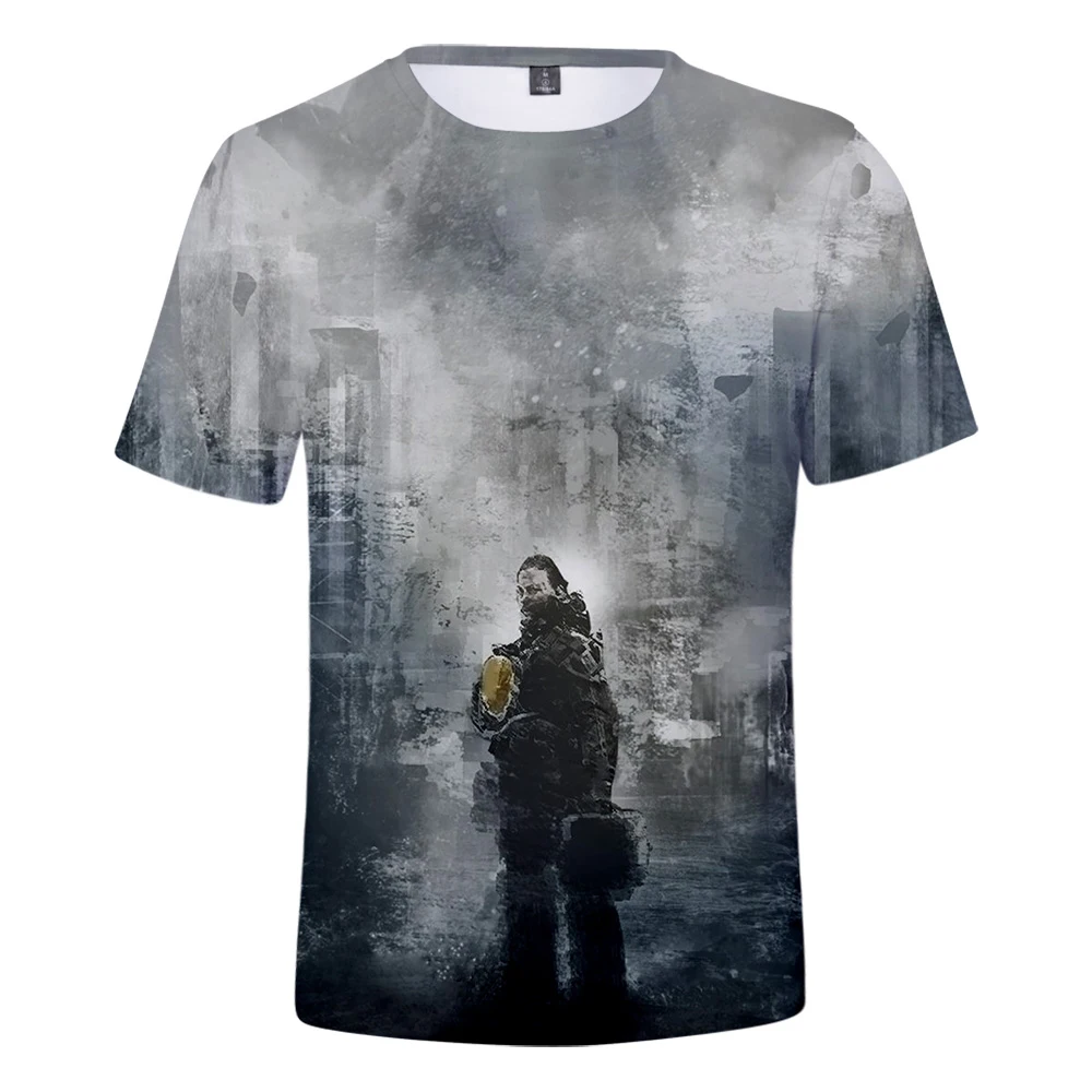 

2019 trend new summer cool short-sleeved T-shirt 3D tear print death stranding men/women street hip-hop round neck 3D t-shirt